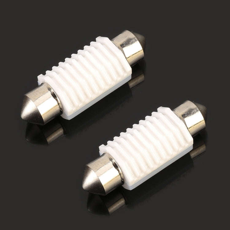 2 PCS 36mm DC12V 1.7W 6000K 135LM 2LEDs SMD-3030 Car Reading Lamp, with Decoder, 36mm, with Decoder