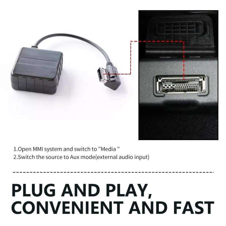 Car Wireless MMI 3G+ Bluetooth AUX Audio Cable Wiring Harness for Audi AMI / Volkswagen MDI, For ...