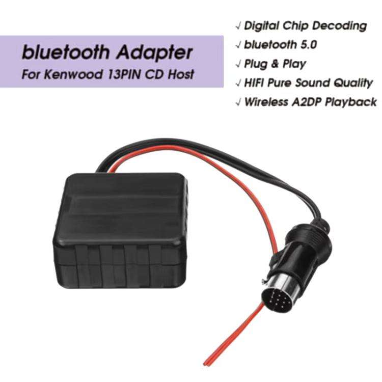 Car Wireless Bluetooth Module AUX Audio Adapter Cable for Kenwood 13-pin CD Host, For Kenwood 13-pin