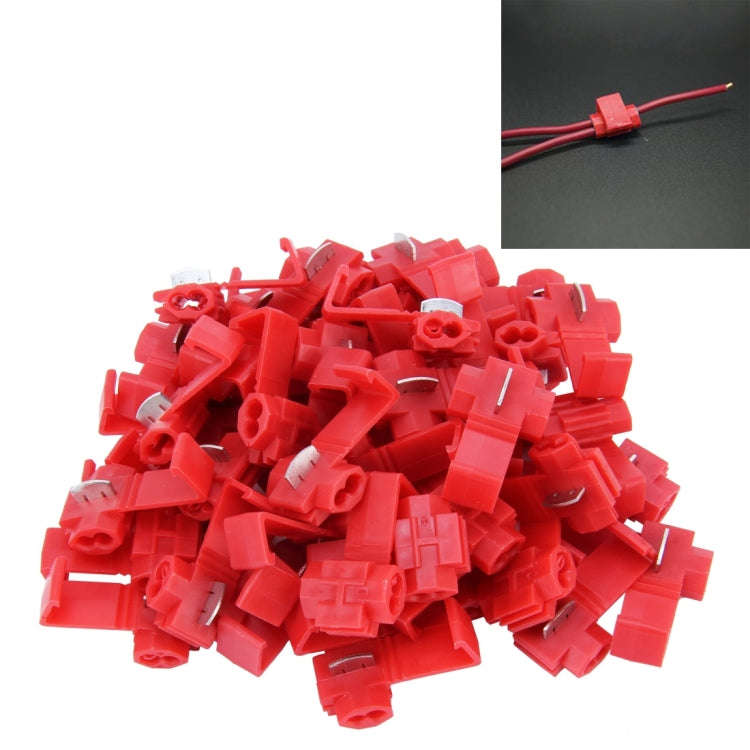 50 PCS Quick Splice Solderless Wire Terminals Connector, Red