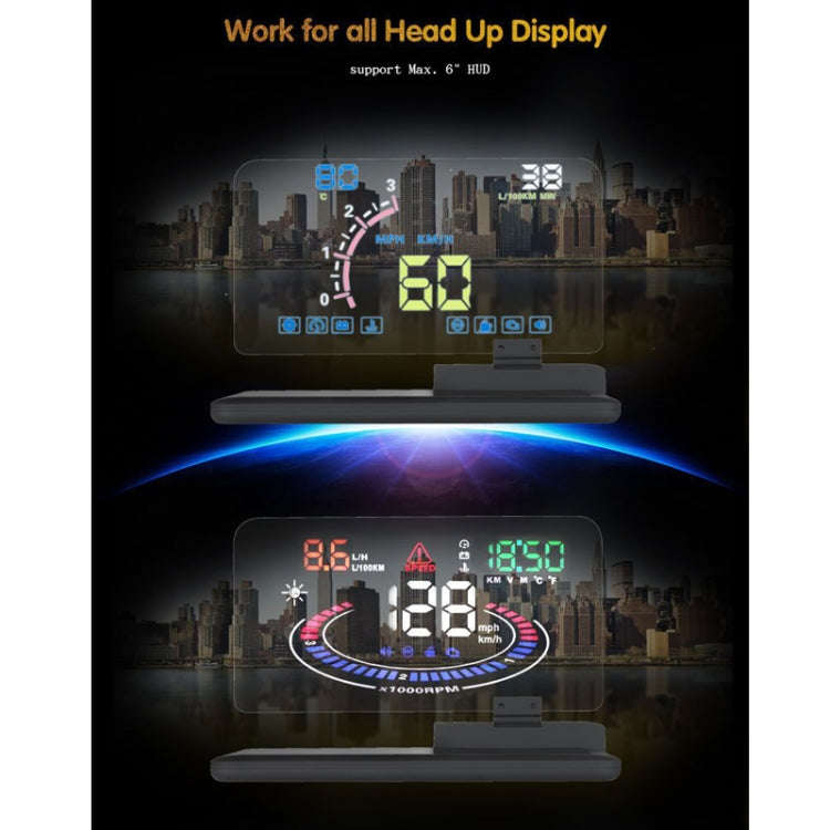 H6 Multi-function Car Smartphone Navigation Head Up Display Holder for 6 Inch Smartphone, H6