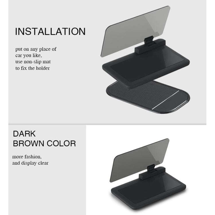 H6 Multi-function Car Smartphone Navigation Head Up Display Holder for 6 Inch Smartphone, H6