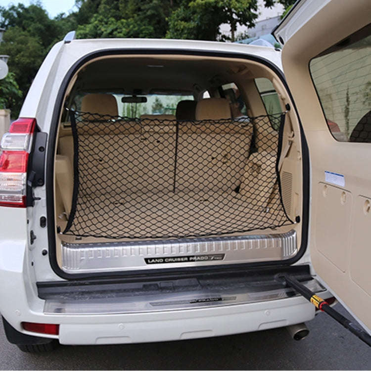 4 Hook Vehicle Universal Fit Trunk Mesh Cargo Storage Organizer Car Van SUV Back Item Net, Car Va...
