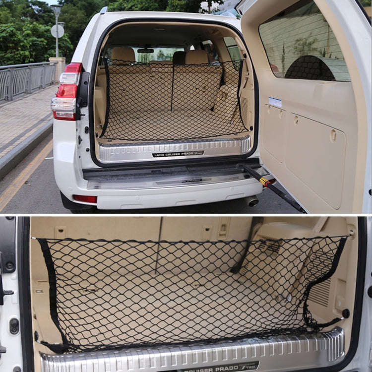 4 Hook Vehicle Universal Fit Trunk Mesh Cargo Storage Organizer Car Van SUV Back Item Net, Car Va...