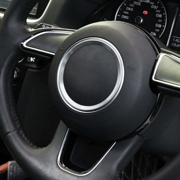 Car Auto Steering Wheel Ring Cover Trim Sticker Decoration for Audi A4L / A3 / A5 2017-2019