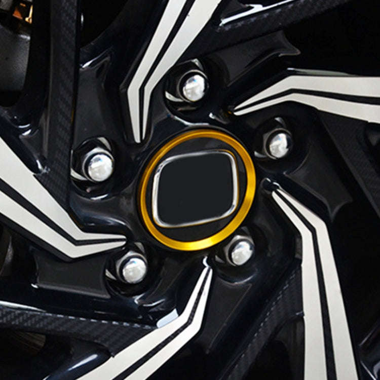 4 PCS Car Metal Wheel Hub Decoration Ring for BMW 5 Series 2018