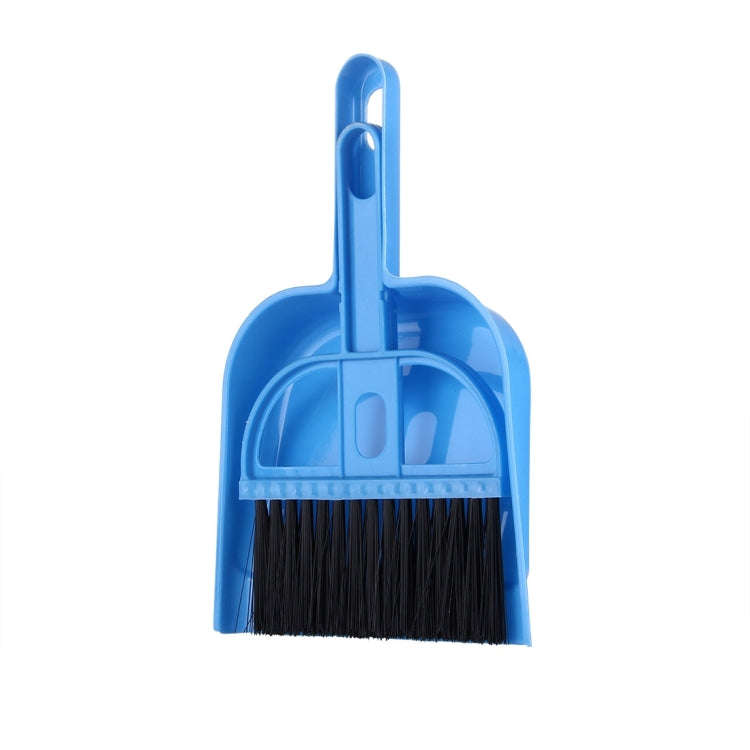 Mini Desktop Car Keyboard Sweep Cleaning Brush Small Broom Dustpan Set, 1  Set (Blue)
