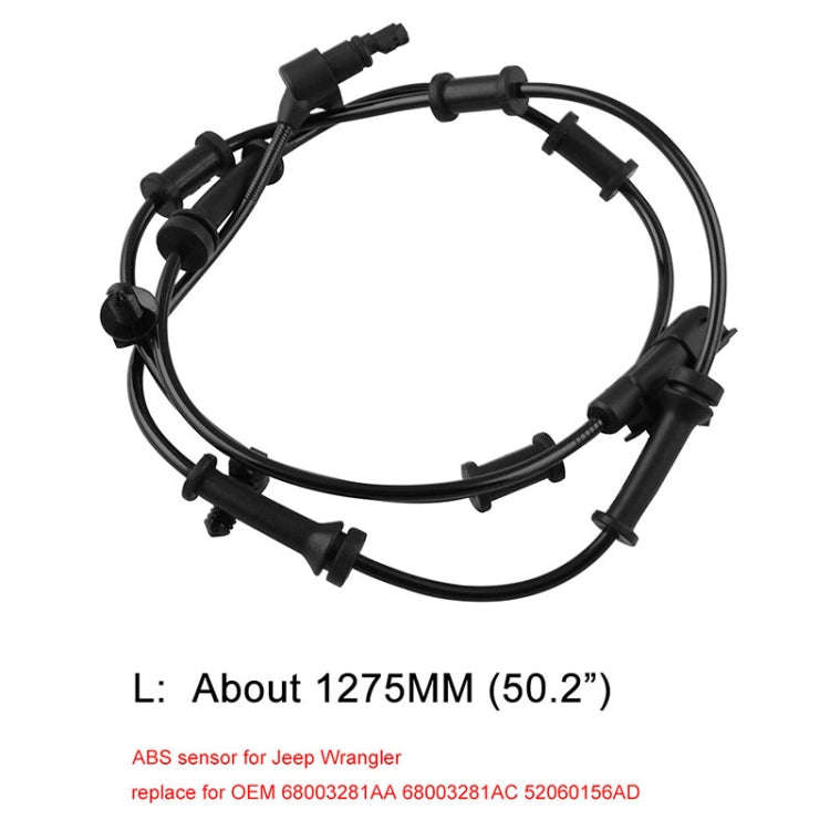 Car Front ABS Wheel Speed Sensor 68003281AC for 2007-2018 Jeep Wrangler JK, For 2007-2018 Jeep Wr...
