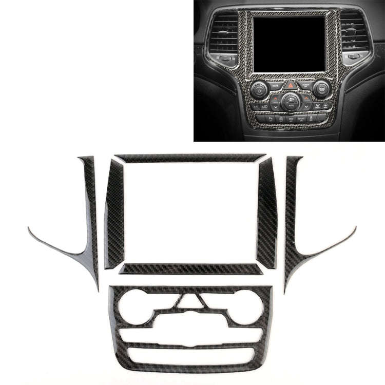 Car Central Control Navigation Carbon Fiber Decorative Sticker for Jeep Grand Cherokee 2011-2017,...