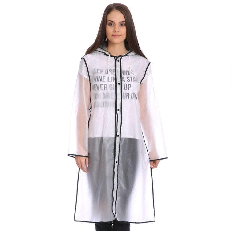 EVA Edging Conjoined Poncho Edge Design Transparent Hat Brim Rain Covers Waterproof Outdoor Rainc...