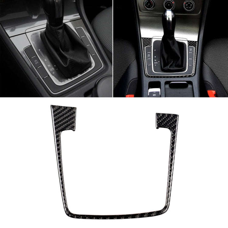 Car Carbon Fiber Gear Position Panel Frame Decorative Sticker for Volkswagen Golf 7 2018-, withou...