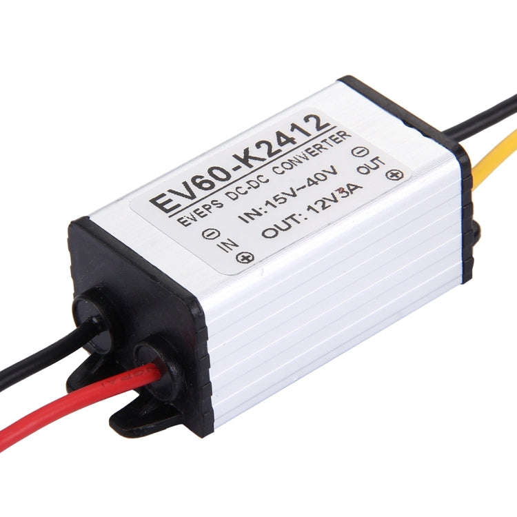 EV60-K2412 DC 15-40V to 12V 5A 36W Car Power Adapter DC-DC Converter Step Down Module, Car Power ...
