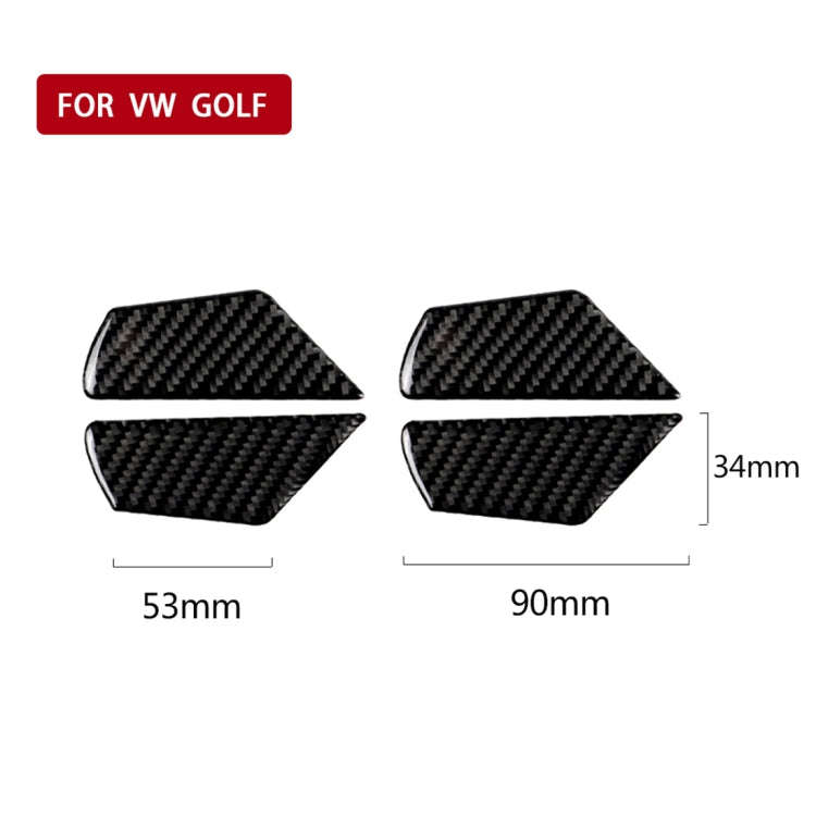 Car Carbon Fiber Door Inner Handle Wrist Panel Decorative Sticker for Volkswagen Golf 7 2013-2017...