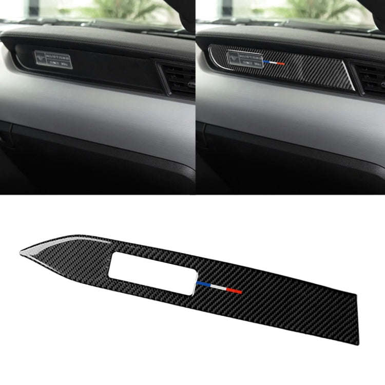 Car USA Color Carbon Fiber Dashboard Decorative Sticker for Ford Mustang 2015-2017, Left Drive, D...