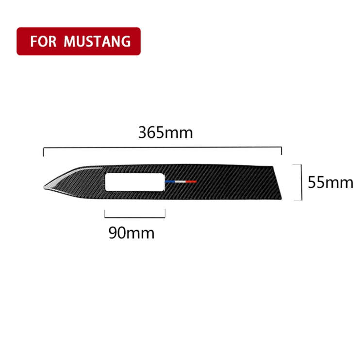 Car USA Color Carbon Fiber Dashboard Decorative Sticker for Ford Mustang 2015-2017, Left Drive, D...