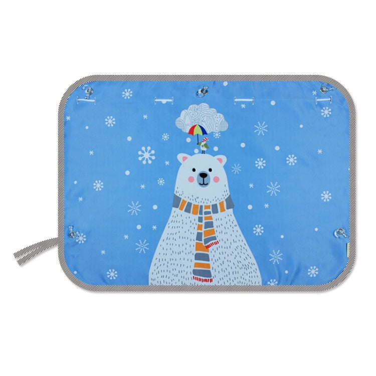Car Large Rear Window Sunscreen Insulation Window Sunshade Cover, Size: 70*50cm, Snow Bear, Happy...