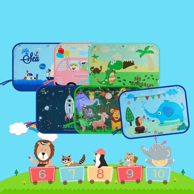 Car Large Rear Window Sunscreen Insulation Window Sunshade Cover, Size: 70*50cm, Snow Bear, Happy...