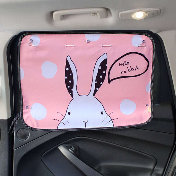 Car Large Rear Window Sunscreen Insulation Window Sunshade Cover, Size: 70*50cm, Snow Bear, Happy...