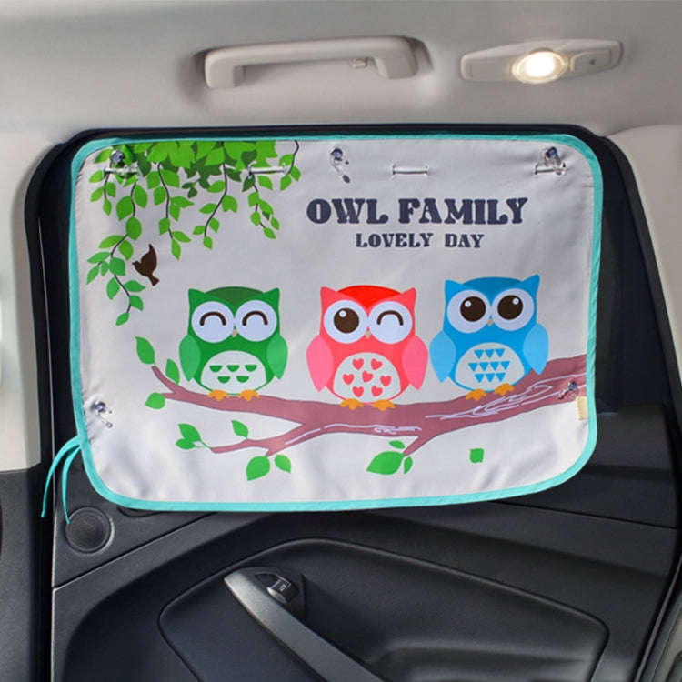 Car Large Rear Window Sunscreen Insulation Window Sunshade Cover, Size: 70*50cm, Snow Bear, Happy...