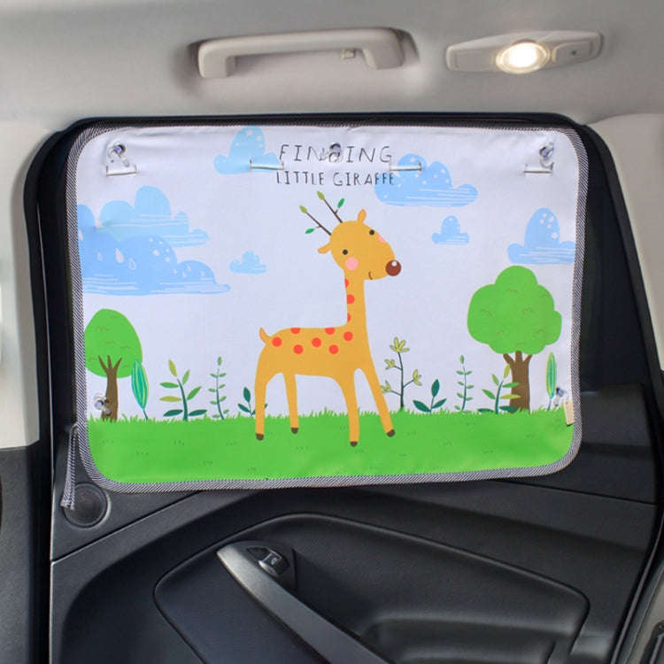 Car Large Rear Window Sunscreen Insulation Window Sunshade Cover, Size: 70*50cm, Snow Bear, Happy...