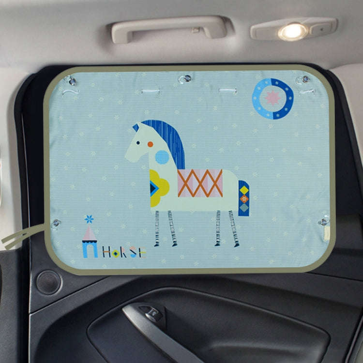 Car Large Rear Window Sunscreen Insulation Window Sunshade Cover, Size: 70*50cm, Snow Bear, Happy...