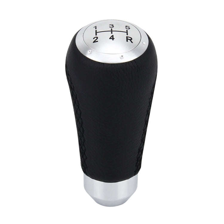 Universal Car Modified Shifter Black Leather Lever Manual 5-Speed Gear Shift Knob, 5-Speed Gear S...