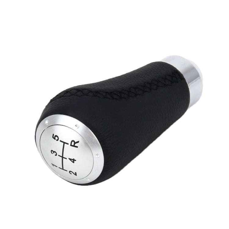 Universal Car Modified Shifter Black Leather Lever Manual 5-Speed Gear Shift Knob, 5-Speed Gear S...