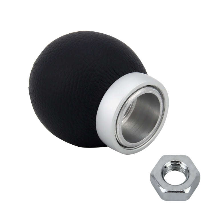 Universal Car Modified Shifter Black Leather Lever Manual 6-Speed Gear Shift Knob, 6-Speed