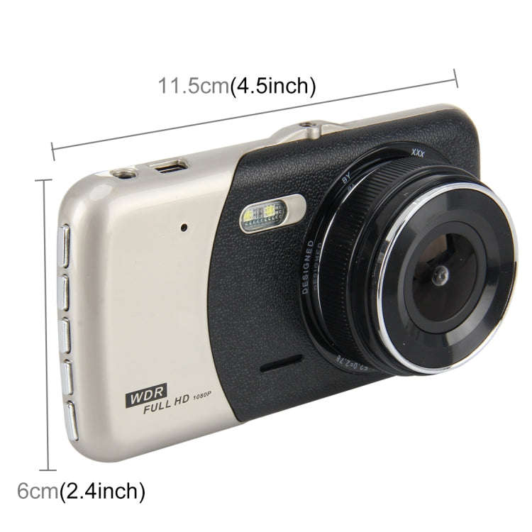 4 inch HD Video Recording HD Display Car Recorder with Separate F2.0 Camera, 12MP 170 Degrees Wid...