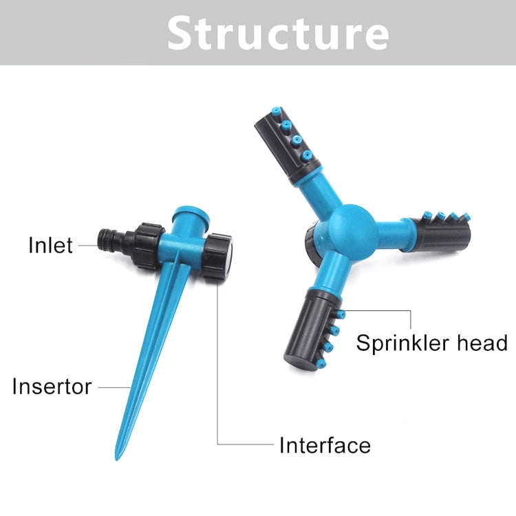 Automatic 360 Rotating Adjustable Garden Water Sprinklers Lawn Irrigation System with 3 Arm Spray...
