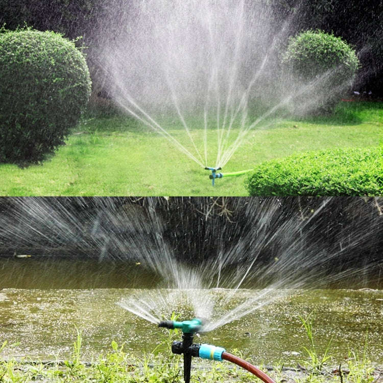 Automatic 360 Rotating Adjustable Garden Water Sprinklers Lawn Irrigation System with 3 Arm Spray...