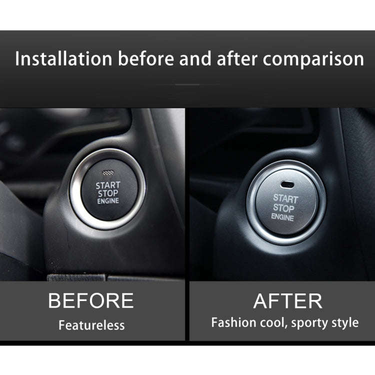 3D Aluminum Alloy Engine Start Stop Push Button Cover Trim Decorative Sticker for Mazda, for Mazda