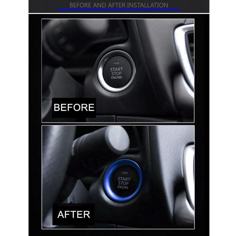 Car Engine Start Key Push Button Ring Trim Aluminum Alloy Sticker Decoration for Mazda, For Mazda