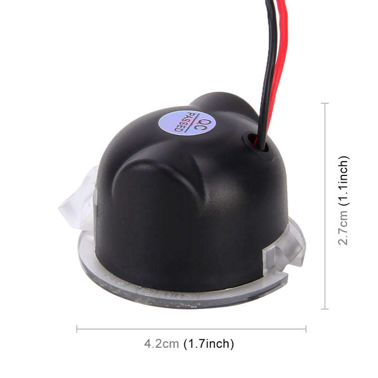 2 PCS DC 12V 2W 6000K 120LM 18-LED Side Rear View Mirror Puddle Lights Lamp for Ford 2013-2017 Ex...