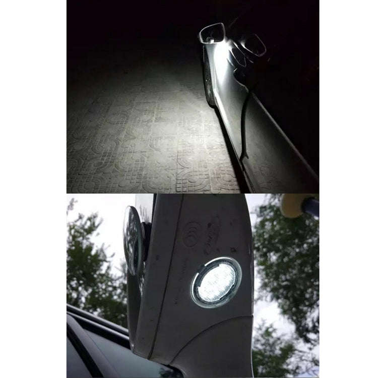 2 PCS DC 12V 2W 6000K 120LM 18-LED Side Rear View Mirror Puddle Lights Lamp for Ford 2013-2017 Ex...