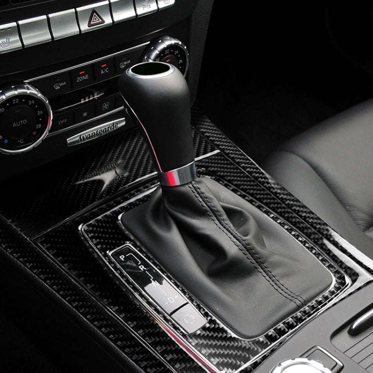 5 PCS Car Carbon Fiber Left Drive Gear Position Panel Decorative Sticker for Mercedes-Benz W204 2...