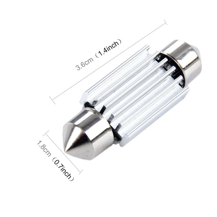2 PCS 3W 200 LM 6000K 36MM 8 SMD-2835 LEDs Bicuspid Port Decoding Car Dome Lamp LED Reading Light...