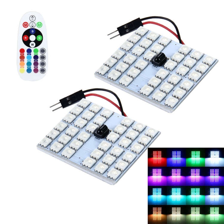 2 PCS 18W Auto Flash Strobe Fade Smooth Remote Controlled Colorful LED Roof Decorative Lamp with ...