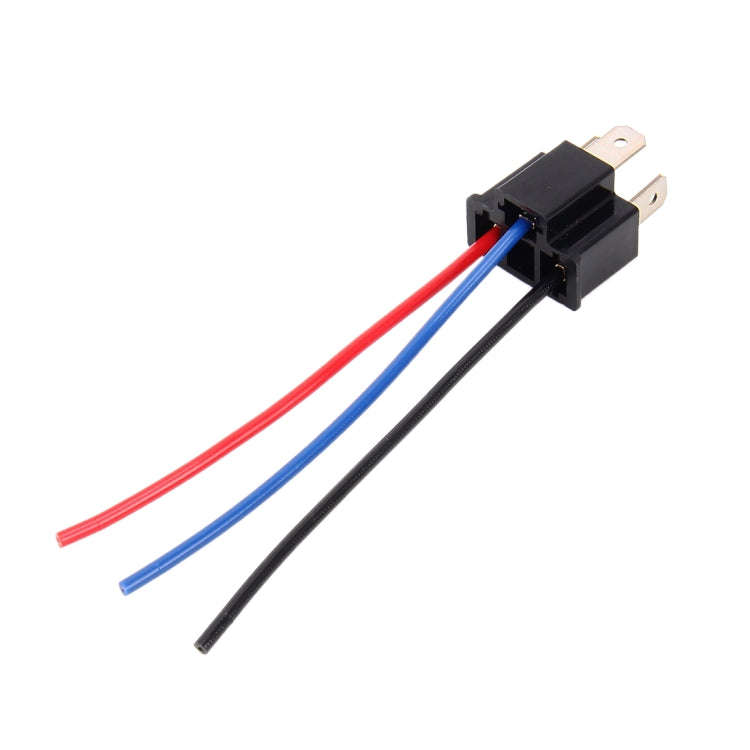 1 Pair H4 Bulb Holder Base Male Socket with Wire, H4