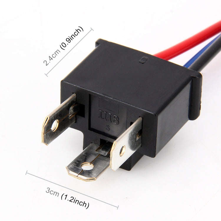 1 Pair H4 Bulb Holder Base Male Socket with Wire, H4