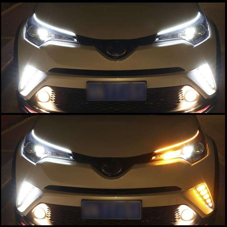 2 PCS 60cm DC12V 7.5W Ultra-thin Waterproof Car Auto Double Colors Turn Lights / Running Lights S...