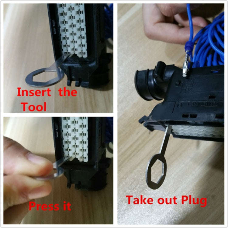 3 PCS Auto Car Rubberized Plug Circuit Board Wire Harness Terminal Extraction Pick Connector Crim...