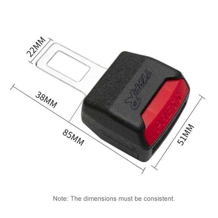 2 PCS RS-01 Universal Car Seat Belt Extension Buckle, Black