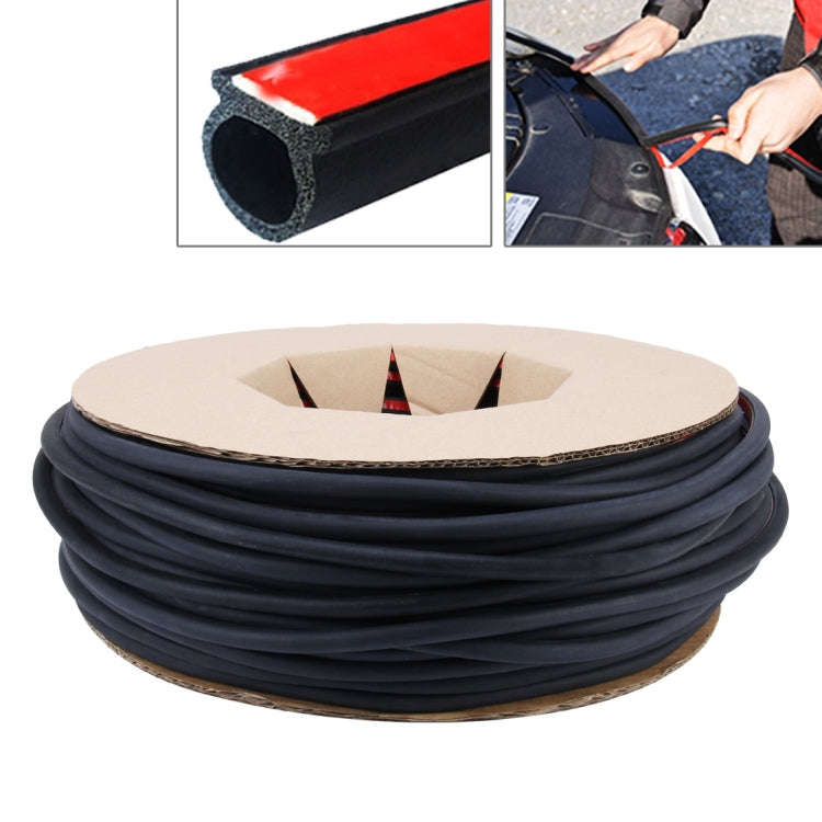 Small D-shaped Car Noise Reduction Sealing Strip with Sticker, Length: 100m, Length: 100m Small D...