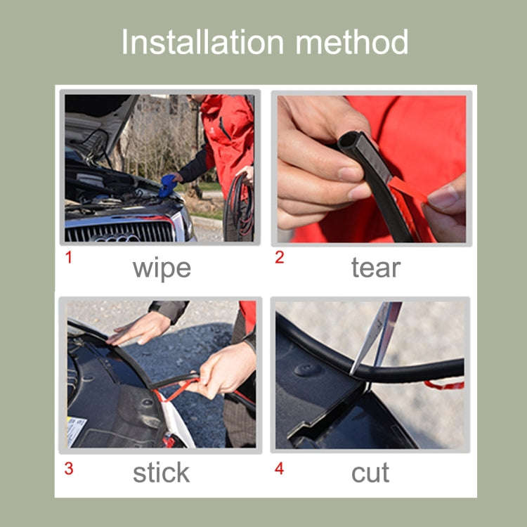 Small D-shaped Car Noise Reduction Sealing Strip with Sticker, Length: 100m, Length: 100m Small D...