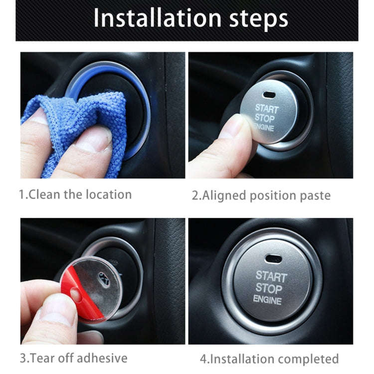 Car Engine Start Key Push Button Cover Trim Sticker Decoration for Mazda, For Mazda