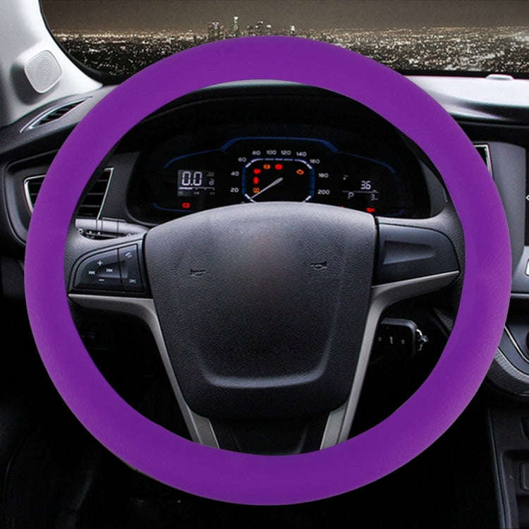 Crocodile Texture Universal Rubber Car Steering Wheel Cover For 34-48cm Wheel