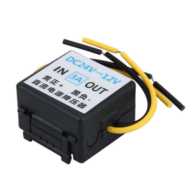 DC 24V to 12V Car Power Step-down Transformer, Rated Output Current: 3A, 3A Car Power Step-down T...