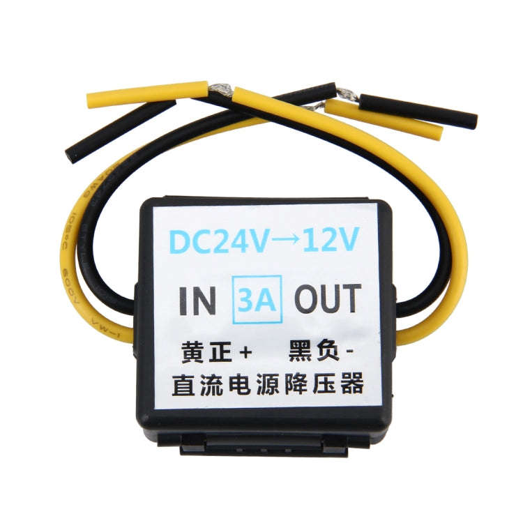 DC 24V to 12V Car Power Step-down Transformer, Rated Output Current: 3A, 3A Car Power Step-down T...