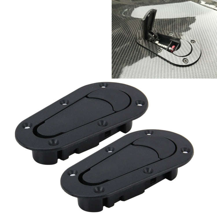 A Pair Car Cover Lock Modified Hood Lock General Racing Car Cover Lock, Carbon Grey, (Black), wit...